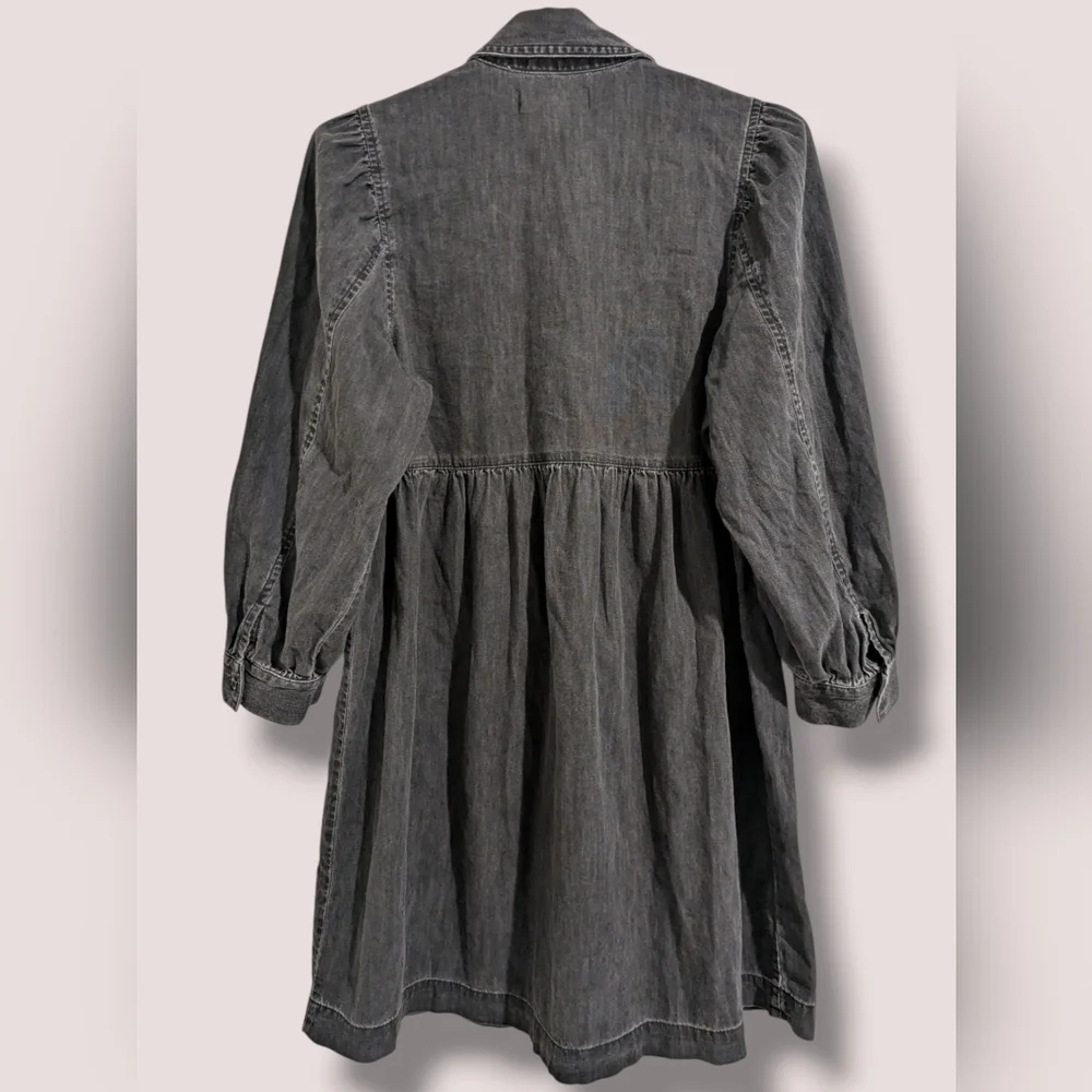 Madewell Black Denim Midi Dress - Picture 3 of 10